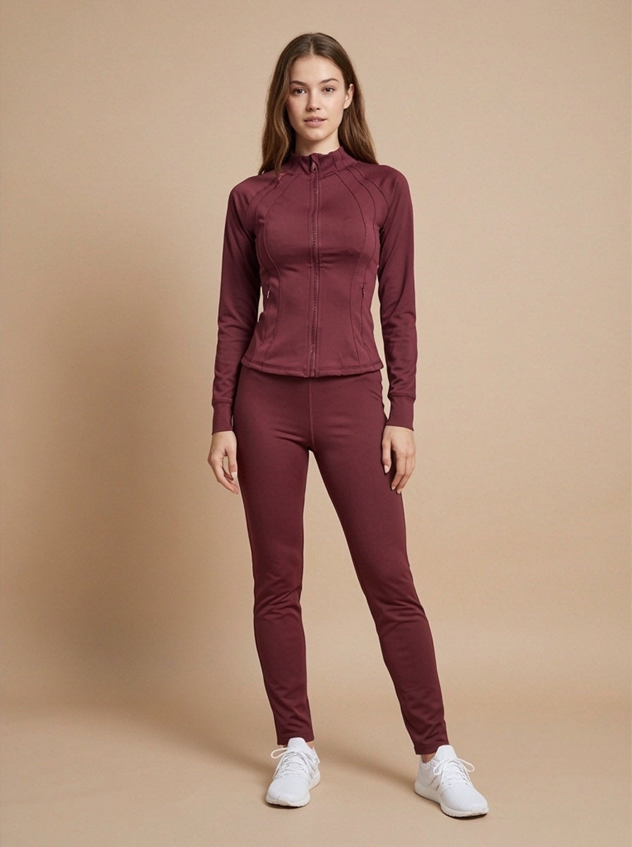 Sculpted Activewear Set - Wine