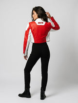 Racing Patch Cropped Jacket - Red (2)