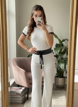 Ribbed Knit Lounge Set - Ivory
