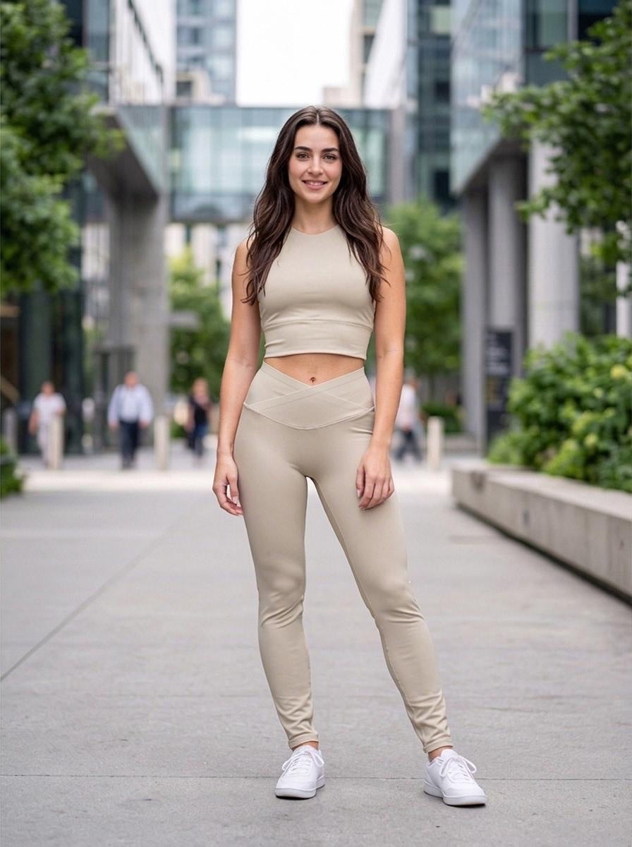Performance Activewear Set - Beige